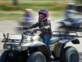 A young rider of an all-terrain vehicle takes a safety course in Ogden, Utah, in this 2015 file photo.