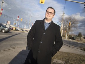 Ward 7 councillor, Irek Kusmierczyk, is pictured at the intersect of Tecumseh Road. East and Forest Glade Drive on March 9, 2018.