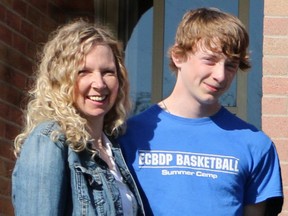 Lacie Brundritt, 42, and her 14-year-old son, Kyle. (photo credit: familiesfirst.ca)