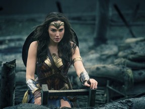 This image released by Warner Bros. Entertainment shows Gal Gadot in a scene from "Wonder Woman." Warner Bros. announced Monday that "Wonder Woman 1984" will now open on June 5, 2020. The film starring Gal Gadot as the Amazonian superhero had been slated for a November 2019 release.