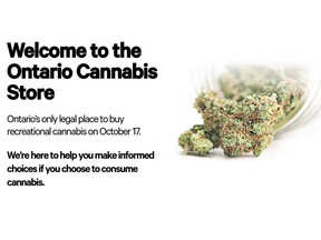The Ontario Cannabis Store website