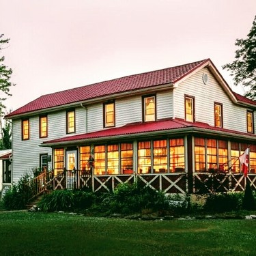 Wandering Dog Inn on Pelee Island was completely furnished by Gabriele BrandSource Home Furnishings. The inn owner wanted to keep an antique country feel and store staff helped find items to add to that theme.