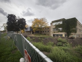 Skeletal remains were found at this excavation site, west of the Ambassador Bridge, Friday, Oct. 12, 2018.