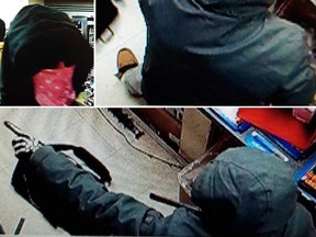 Security camera images of a suspect who brandished a gun to rob a Mac's Convenience Store at 3690 Matchette Rd. off Prince Road in west Windsor on the morning of Oct. 17, 2018.