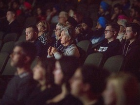 People watch a matinee showing of the film Netizens on the opening day of the Windsor International Film Festival at Capitol Theatre, Monday, Oct. 29, 2018.