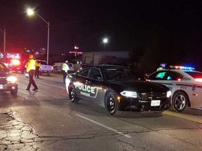 Windsor police conduct traffic stops as part of a R.I.D.E. program on the night of Oct. 18, 2018.