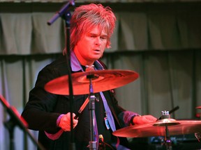 Windsor, Ontario. November 5, 2018.  -- Jeff Burrows and The S'Aints perform at Caesars Windsor during a sneak peek of Sleighing Hunger Annual Charity Concert which will benefit 16 local foodbanks.  The S'Aints band, in collaboration with St. Clair College and Caesars Windsor Cares, will perform live on Friday December 21, 2018 at The Colosseum.