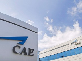 CAE corporate headquarters are shown in Montreal on August 10, 2016. The CEO of flight simulator CAE Inc. suggested U.S. President Donald Trump's appetite for defence spending is a boon to the Montreal-based company, with newfound access to contracts tied to top-secret missions paving the runway for more revenue.