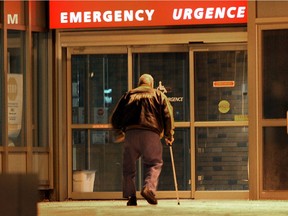The emergency room entrance at the Ouellette Campus of Windsor Regional Hospital is shown in this file photo.