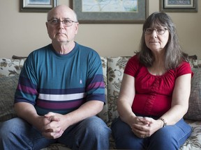 Wayne and Brenda  Portice, pictured in their high-rise home at 737 Ouellette Ave, Monday, Oct. 30, 2018, are upset they didn't receive their voter cards for the recent municipal election.