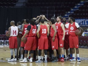 The Windsor Express hold the team's final practice at the WFCU Centre on Friday prior to the season opener on Saturday against the Sudbury Five.