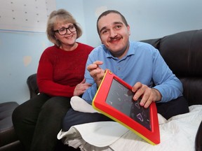 Michelle Helou and her son Noah are shown on Thursday, November 15, 2018, at their Windsor home.