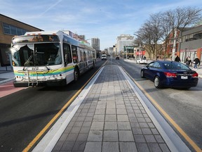 It's ba-aack. After months of construction, Ouellette Avenue between Wyandotte and Elliott streets has re-opened to traffic in both directions. Part of the refurbished section is shown on Nov. 23, 2018.