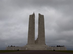 The Canadian National Vimy Memorial is seen Saturday November 10, 2018 on Vimy Ridge, France.