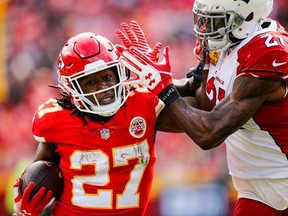 FILE - NOVEMBER 30, 2018: The Kansas City Chiefs have released Kareem Hunt after a video surfaced of him allegedly showing him brutalizing a woman.