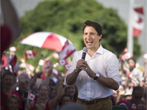 Canadian Prime Minister Justin Trudeau popped in on Leamington on Canada Day, giving an address to the nation during a visit to employees outside Highbury Canco on July 1.