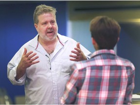 Award-winning actor, director and theatre educator Bruce Dow is shown at the Walkerville Collegiate Institute in Windsor on Monday, Dec. 17, 2018, where he coached a group of students who are preparing to present plays.