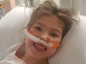 'She's been amazing.' Windsor's McKayla Warder, 8, sports a huge smile after getting her new, life-saving heart.