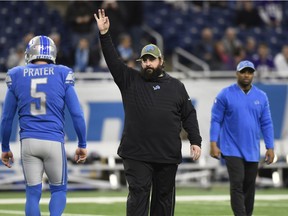 In this Dec. 23, 2018, file photo, Detroit Lions head coach Matt Patricia gives directions to his team during pregame of an NFL football game in Detroit. The Lions and Green Bay Packers will each try to wrap up disappointing seasons overall with a win when they face off at Lambeau Field on Dec. 30.