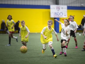 Kids compete in the annual Reindeer Games - 6v6 Holiday Charity Classic at the Novelletto Rosati Sports & Recreation Complex Saturday, December 22, 2018.
