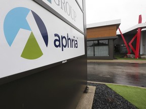 The exterior of Aphria Inc. offices in Leamington are shown on Monday, December 3, 2018. Aphria shares tumbled 29 per cent in pre-market trading in New York after Gabriel Grego called the company a "black hole".