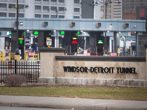 The entrance to the Canadian side of the Detroit-Windsor Tunnel on Dec. 21, 2018.