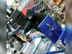 A security camera image of a female robber who held up a convenience store in the 1100 block of California Avenue on the night of Nov. 29, 2018.