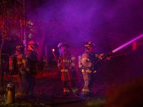 In this Nov. 10, 2018, file photo, Windsor Fire and Rescue Services crews battle a fire in the 1200 block of Argyle Road that involved a six-unit rowhouse.