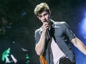 Shawn Mendes performs onstage during the 2018 iHeartRadio Wango Tango by AT&T at Banc of California Stadium on June 2, 2018 in Los Angeles, Calif. (Rich Polk/Getty Images for iHeartMedia)