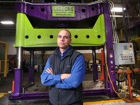 Jonathon Azzopardi, president of Laval International is shown at his company's Tecumseh plant in this Jan. 11, 2018, file photo. He was part of a local trade trip to India this past week.