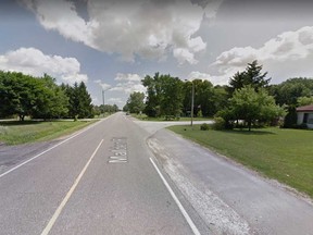 Malden Road at Bellaire Woods Drive just west of Maidstone is shown in this July 2014 Google Maps image.
