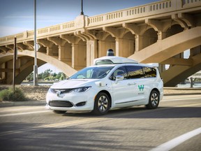 This undated photo provided by Waymo shows its self-driving minivan.