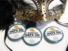 Hats On For Healthcare buttons are shown in 2019.