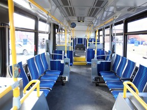 Interior of a brand new Transit Windsor bus March 23, 2018.