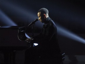 John Legend performs at the "Aretha! A Grammy Celebration For The Queen Of Soul" event at the Shrine Auditorium on Sunday, January 13, 2019, in Los Angeles. The special is set to air on March 10, 2019.