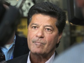 Unifor national president Jerry Dias attends the North American International Auto Show in Detroit, Mich., on Monday, Jan. 14, 2019.