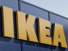 FILE - This is a Wednesday, Aug. 23, 2017 file photo of the IKEA sign at the  IKEA furnishing store in Magdeburg, Germany.