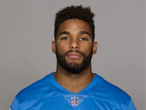 FILE - This June 4, 2018 photo, shows Trevor Bates of the Detroit Lions. Police say Bates was arrested in New York for failing to pay a taxi fare and then punching a police officer in the face in the early hours of Saturday, Jan. 26, 2019. The 25-year-old linebacker was charged with assault, resisting arrest and theft of service after police were called around 3 a.m. Saturday at a hotel near New York's LaGuardia Airport.