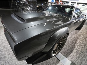 A 1968 Supercharger Challenger concept car is shown at the North American International Auto Show on Jan. 15, 2019 at the Cobo Hall in Detroit.