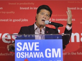 erry Dias, Unifor National President, speaks during a press conference on Jan. 15, 2019, at the Crowne Plaza in downtown Detroit.