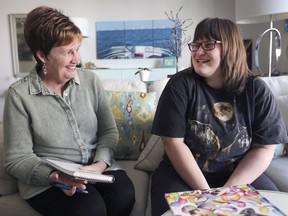 Colleen Mitchell, left, an independent facilitator is shown with Heather Tellier on Jan. 20, 2019. Tellier who has autism depends on Mitchell to live an independent life.