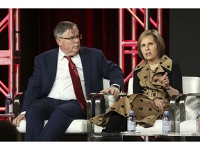 Creator and Executive Producer Robert King, left, and Michelle King participate in the "The Good Fight" show panel during the CBS All Access presentation at the Television Critics Association Winter Press Tour at The Langham Huntington on Wednesday, Jan. 30, 2019, in Pasadena, Calif.