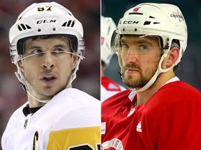 Sidney Crosby and Alexander Ovechkin. (Patrick Smith/Getty Images and Dean Pilling/Postmedia Network photos)