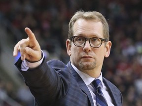 Raptors head coach Nick Nurse is pictured in this file photo from Jan. 30.