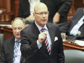 Municipal Affairs and Housing Minister Steve Clark during question period on September 17, 2018.