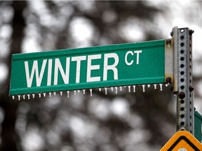 This file photo from Feb. 6 shows the effect of overnight freezing rain on Winter Court in South Windsor.