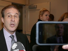 Detroit Red Wings' announcer Ken Daniels talks with the media on Feb. 8, 2019, following his keynote address during the International Patient Safety Symposium at St. Clair College Centre for the Arts.