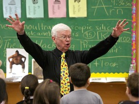 Accomplished author and poet Arnie McCallum brought his high-energy presentation and literacy workshop to F. W. Begley Public School in 2006. McCallum passed away on April 6.