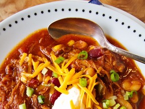 A file photo of a bowl of chili.