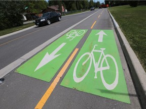 The County of Essex in partnership with the Canadian Automobile Association and Bike Windsor Essex launched the "Watch for Bikes" decal program on Tuesday, May 31, 2016, at the Essex Civic Centre. Designated bikes lanes are shown on Fairview Ave. W. in Essex.